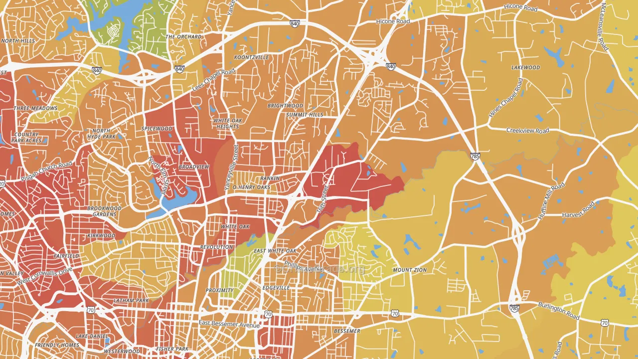 27405, NC Map of Vehicle Theft Rates