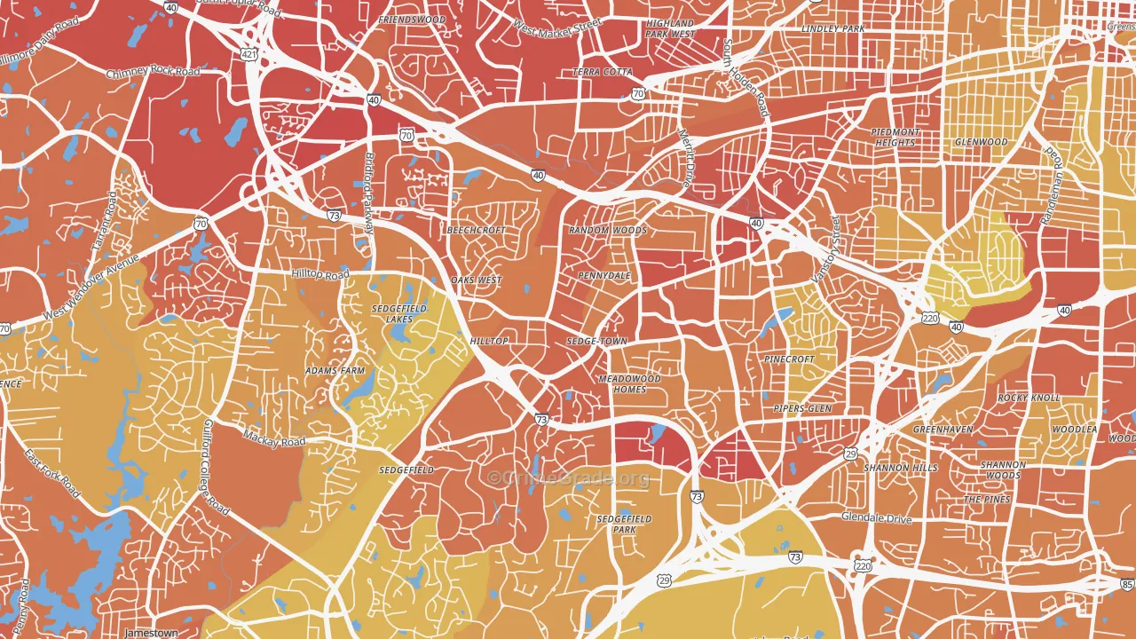27407, NC Map of Vehicle Theft Rates