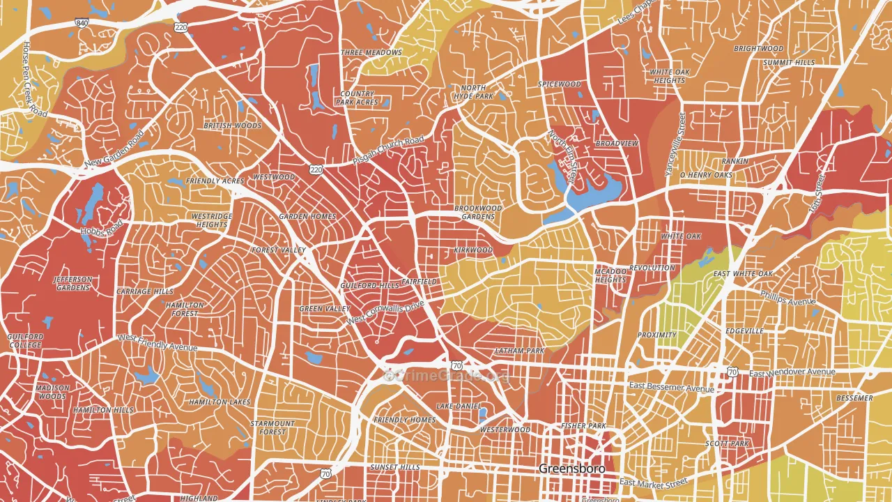 27408, NC Map of Vehicle Theft Rates