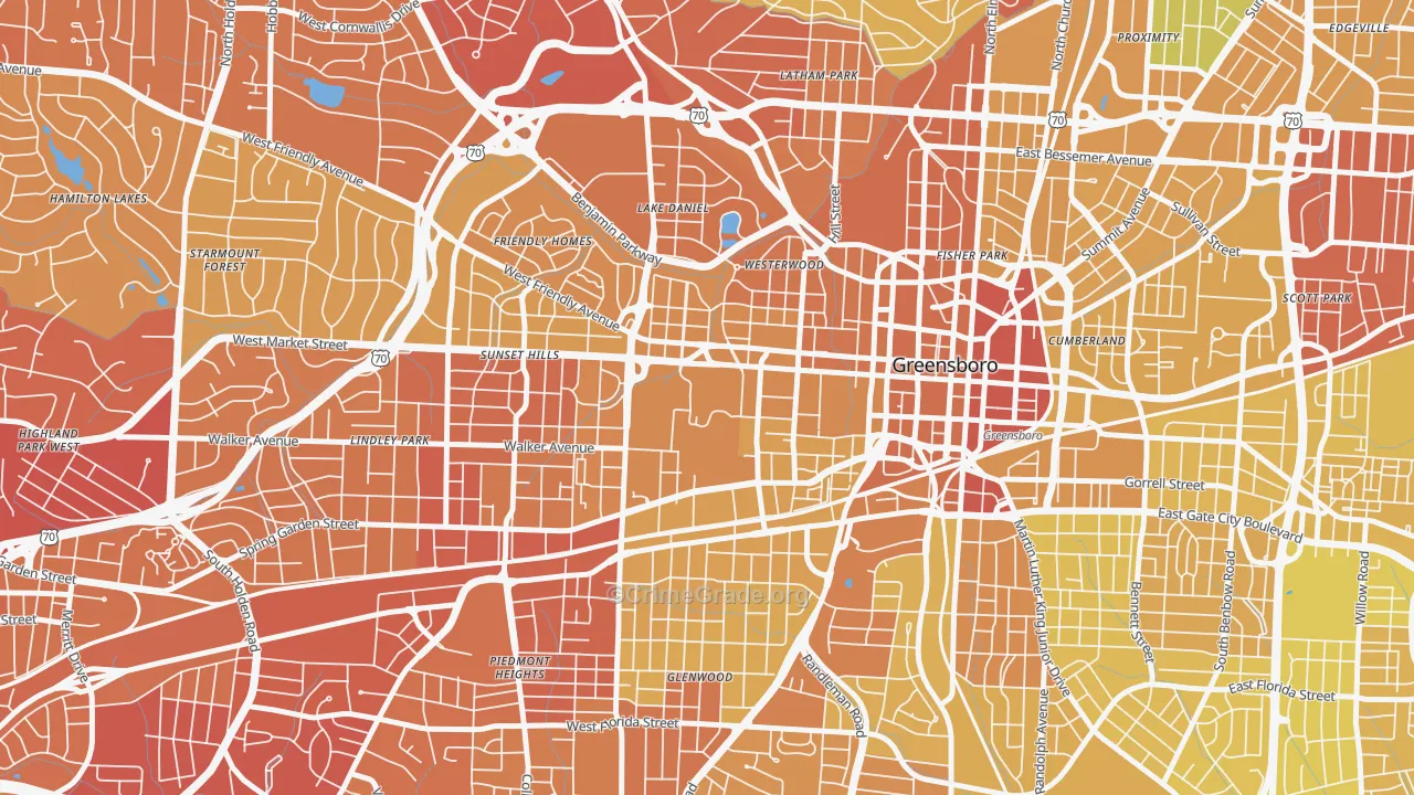 27412, NC Map of Vehicle Theft Rates