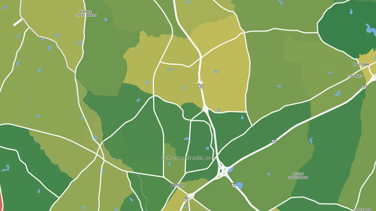 27504, NC Map of Vehicle Theft Rates