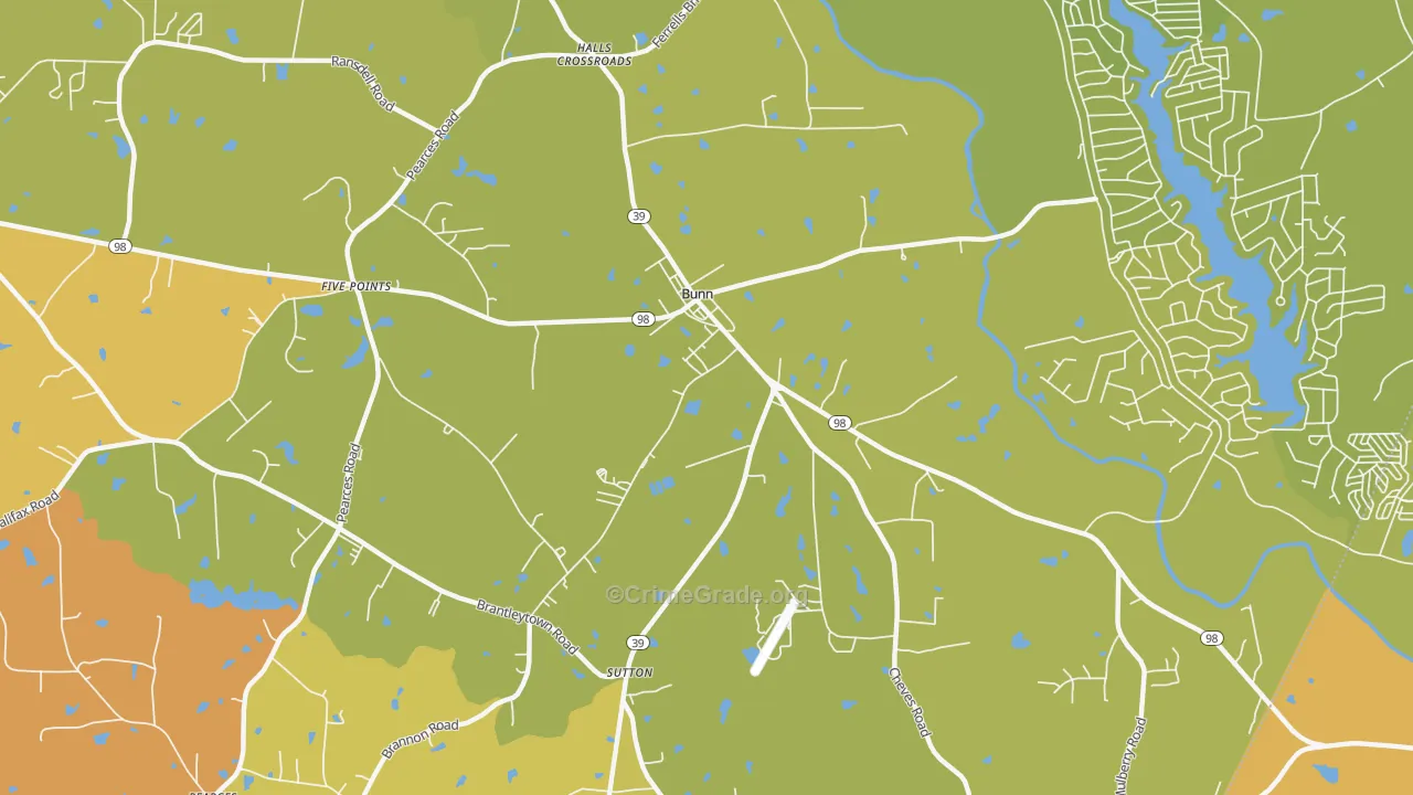 27508, NC Map of Vehicle Theft Rates