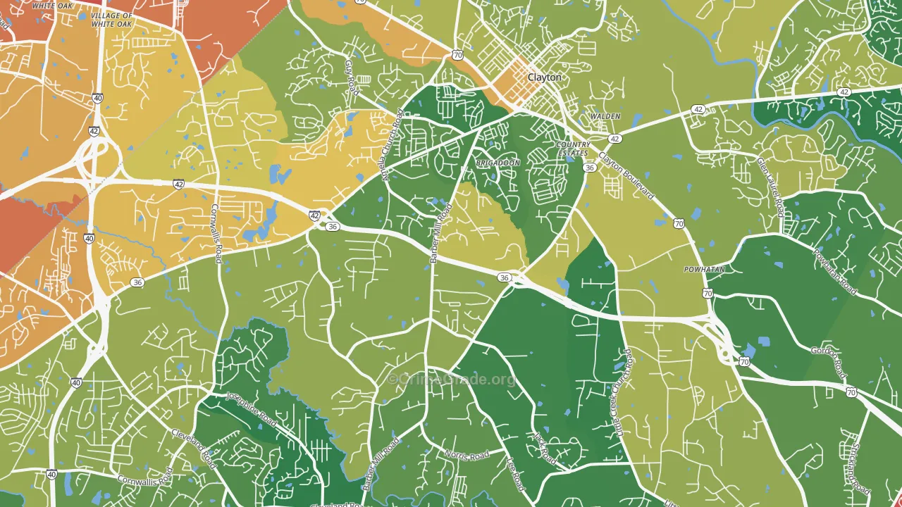 27520, NC Map of Vehicle Theft Rates