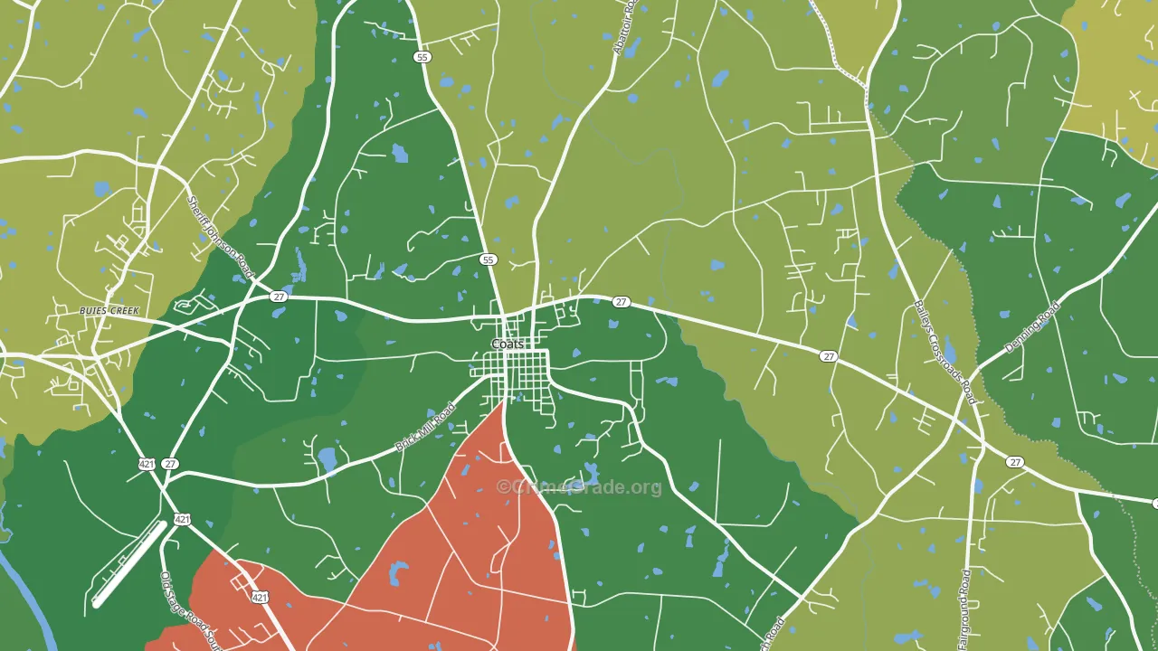 27521, NC Map of Vehicle Theft Rates