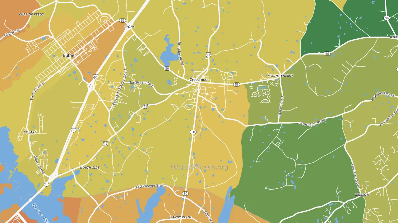 27522, NC Map of Vehicle Theft Rates