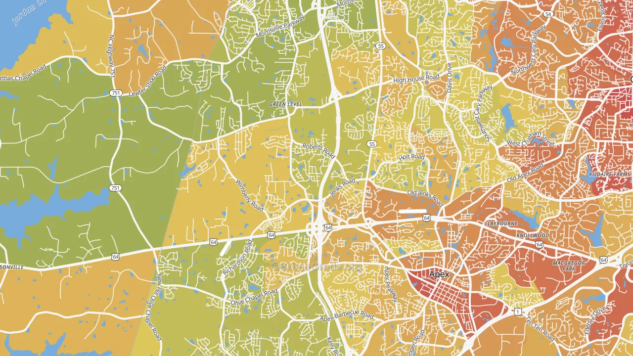 27523, NC Map of Vehicle Theft Rates