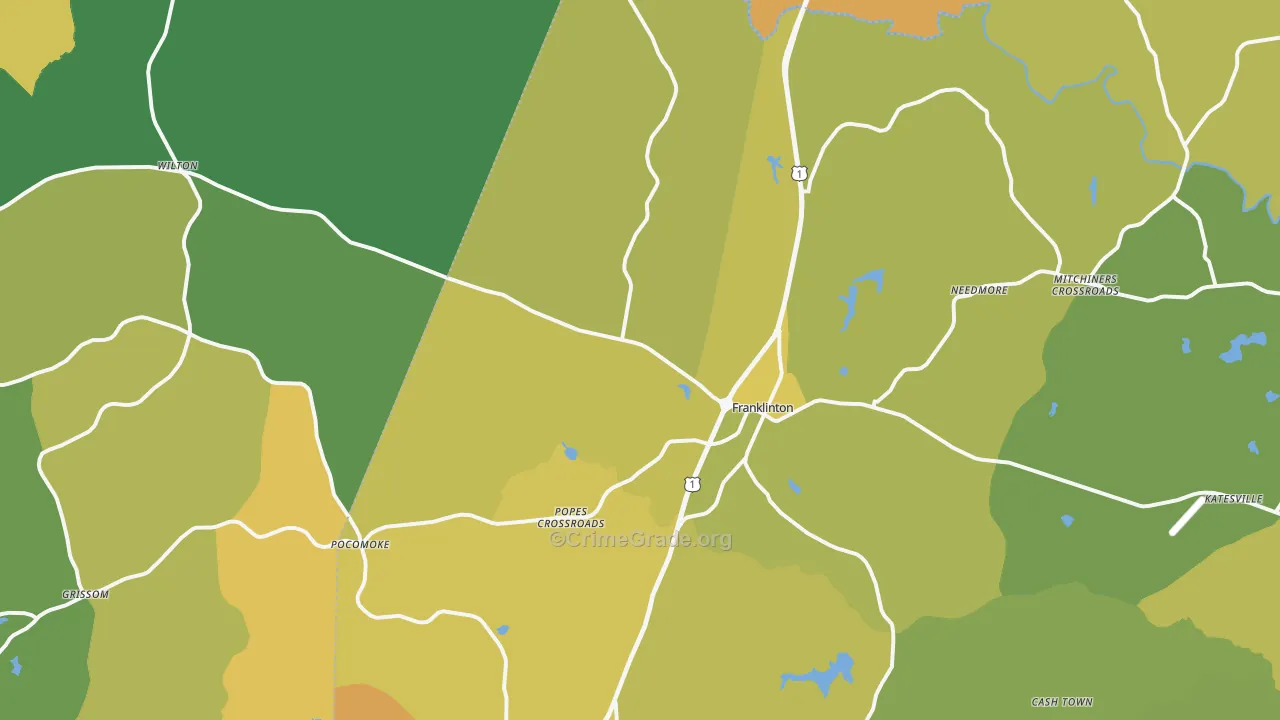 27525, NC Map of Vehicle Theft Rates