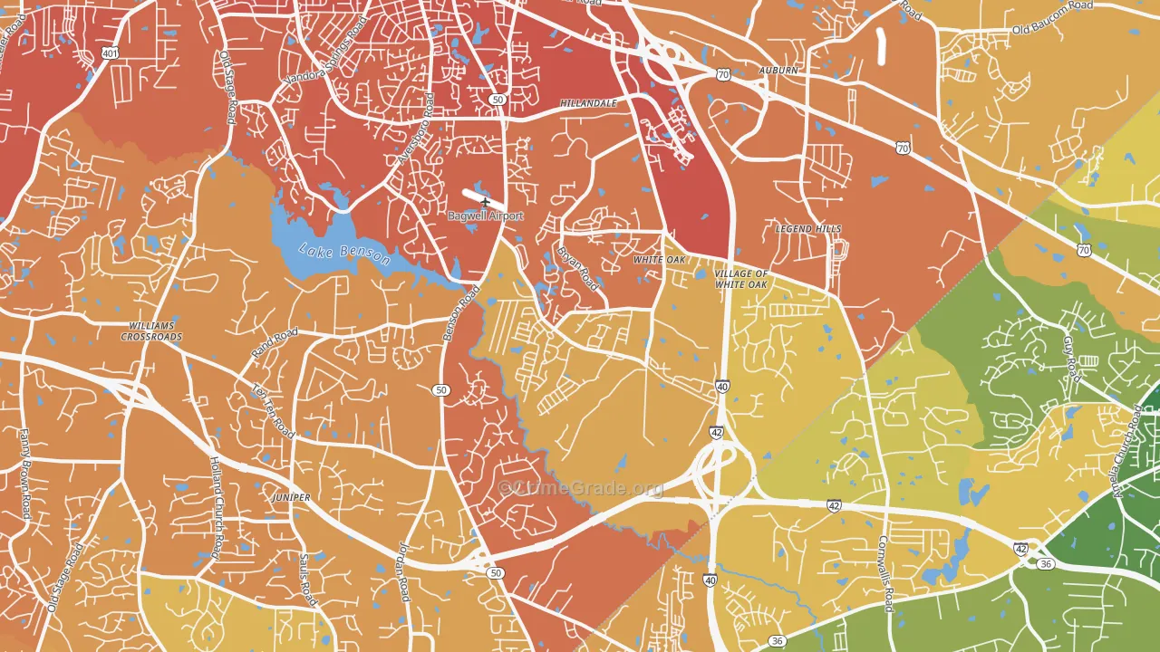 27529, NC Map of Vehicle Theft Rates