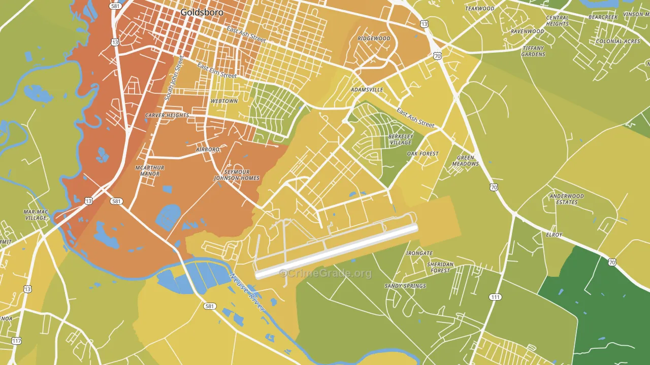 27531, NC Map of Vehicle Theft Rates