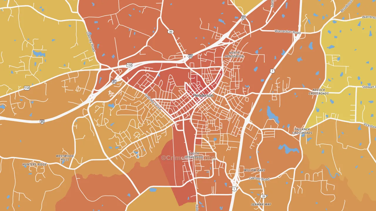 27536, NC Map of Vehicle Theft Rates