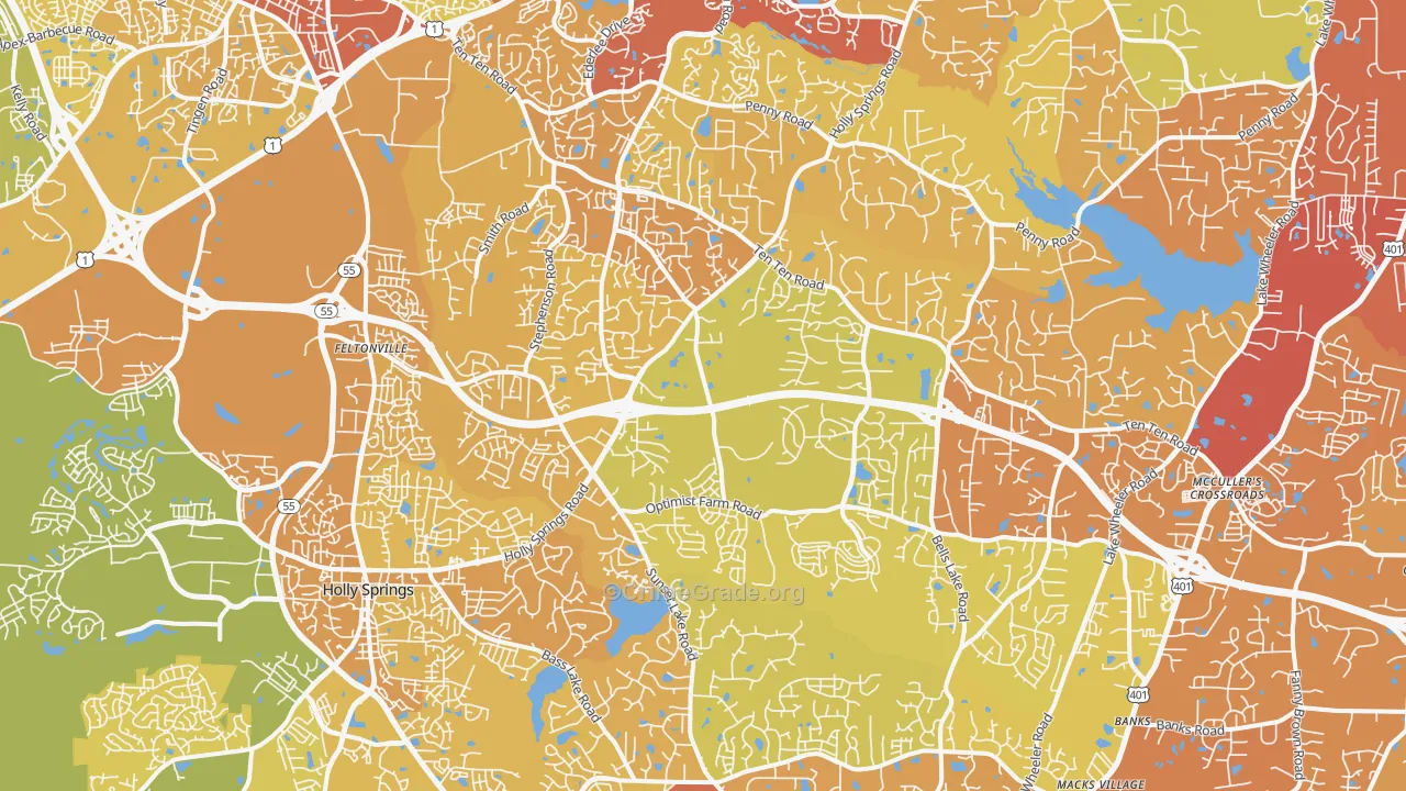 27539, NC Map of Vehicle Theft Rates