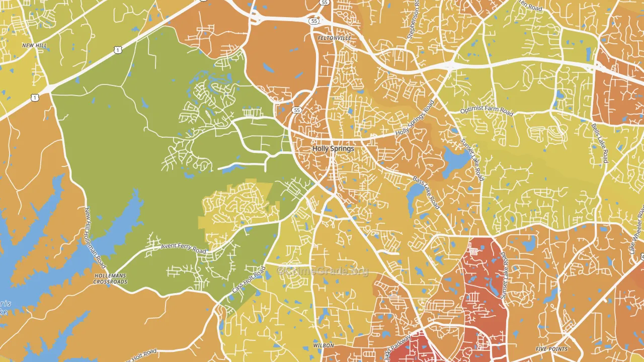 27540, NC Map of Vehicle Theft Rates