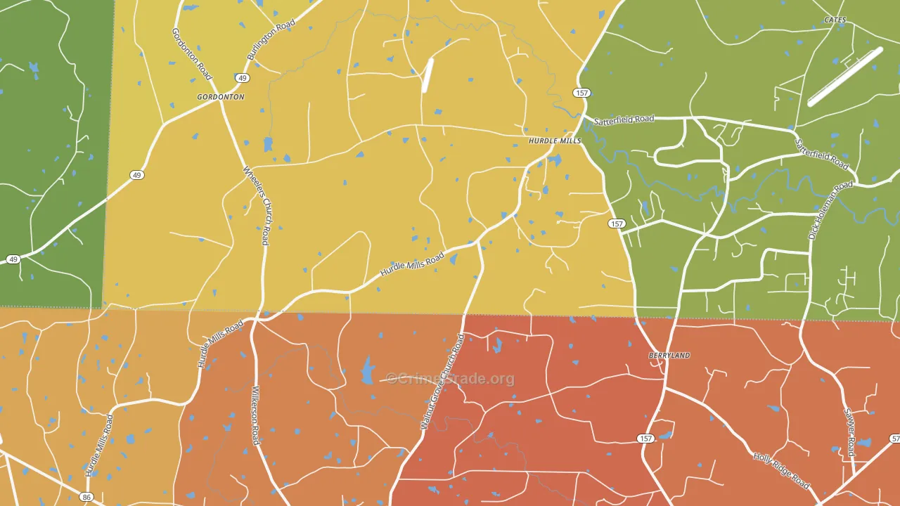 27541, NC Map of Vehicle Theft Rates