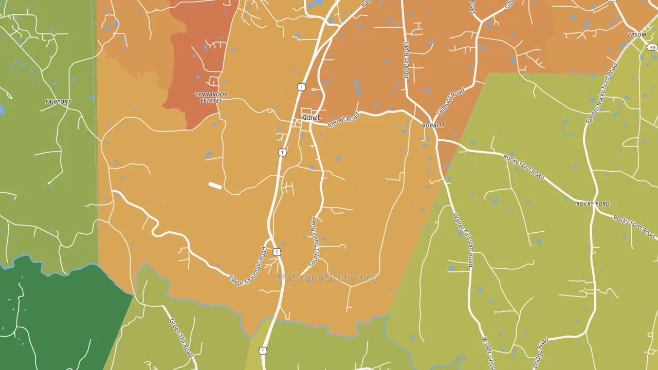 27544, NC Map of Vehicle Theft Rates
