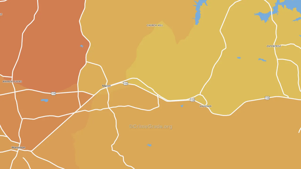 27551, NC Map of Vehicle Theft Rates