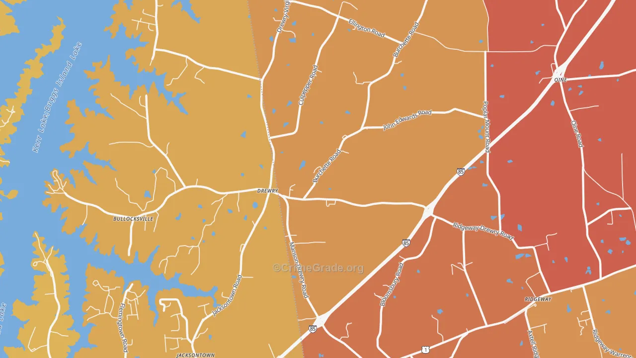 27553, NC Map of Vehicle Theft Rates