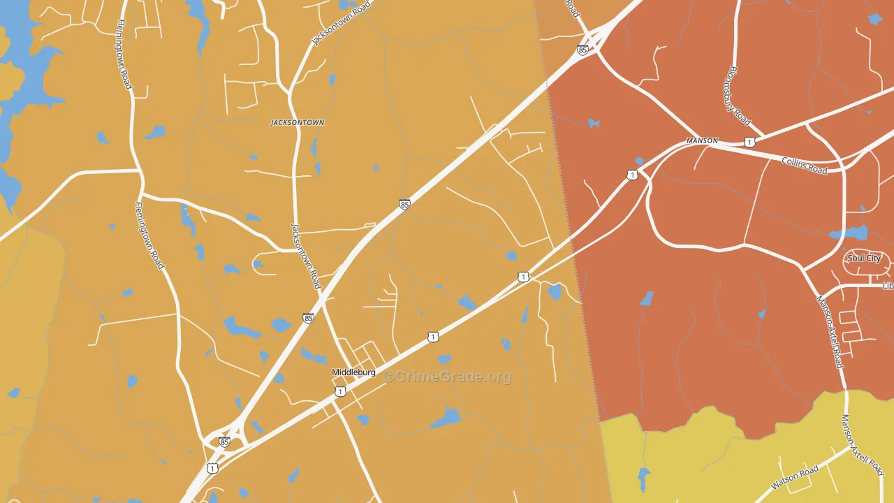 27556, NC Map of Vehicle Theft Rates