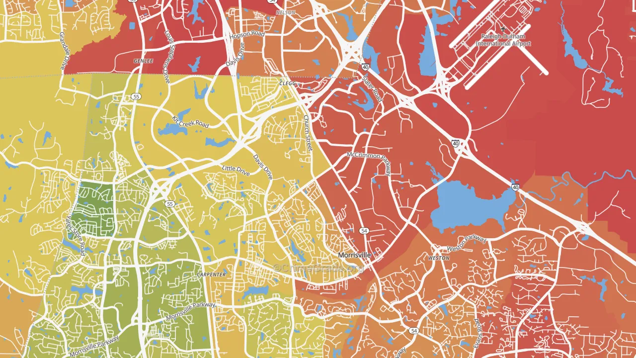 27560, NC Map of Vehicle Theft Rates