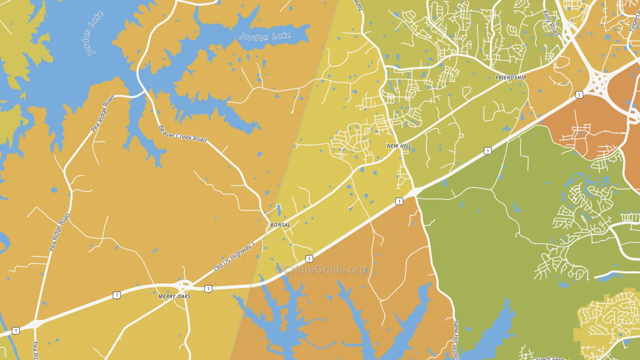 27562, NC Map of Vehicle Theft Rates