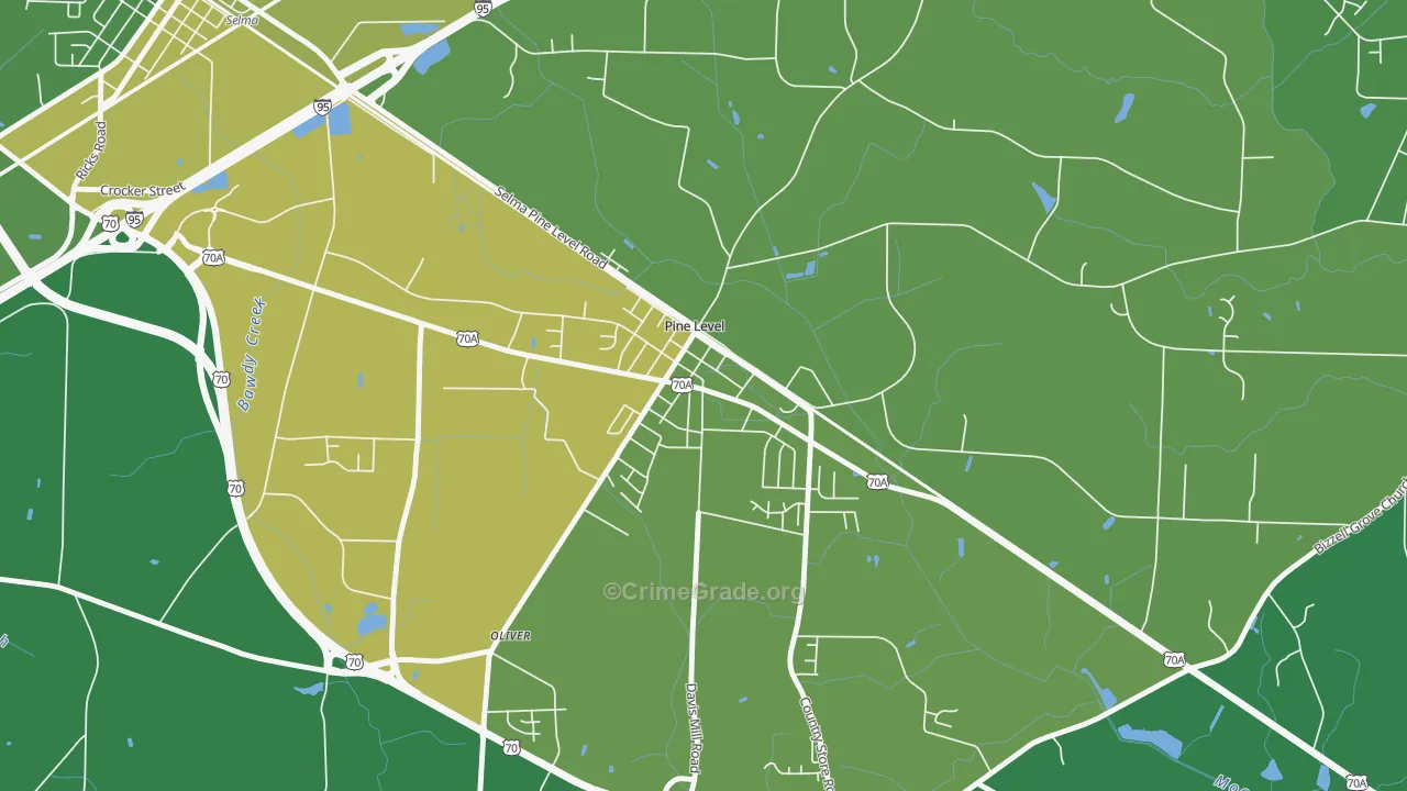 27568, NC Map of Vehicle Theft Rates