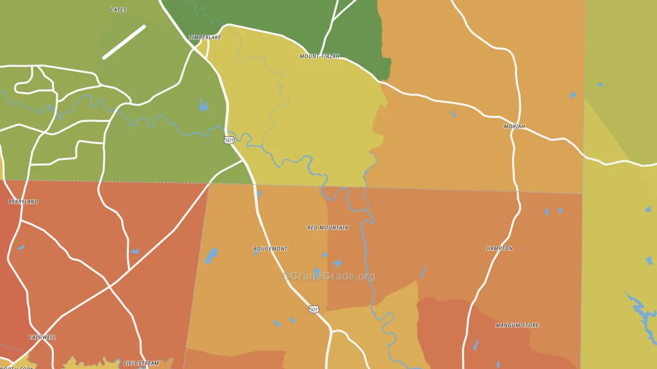 27572, NC Map of Vehicle Theft Rates