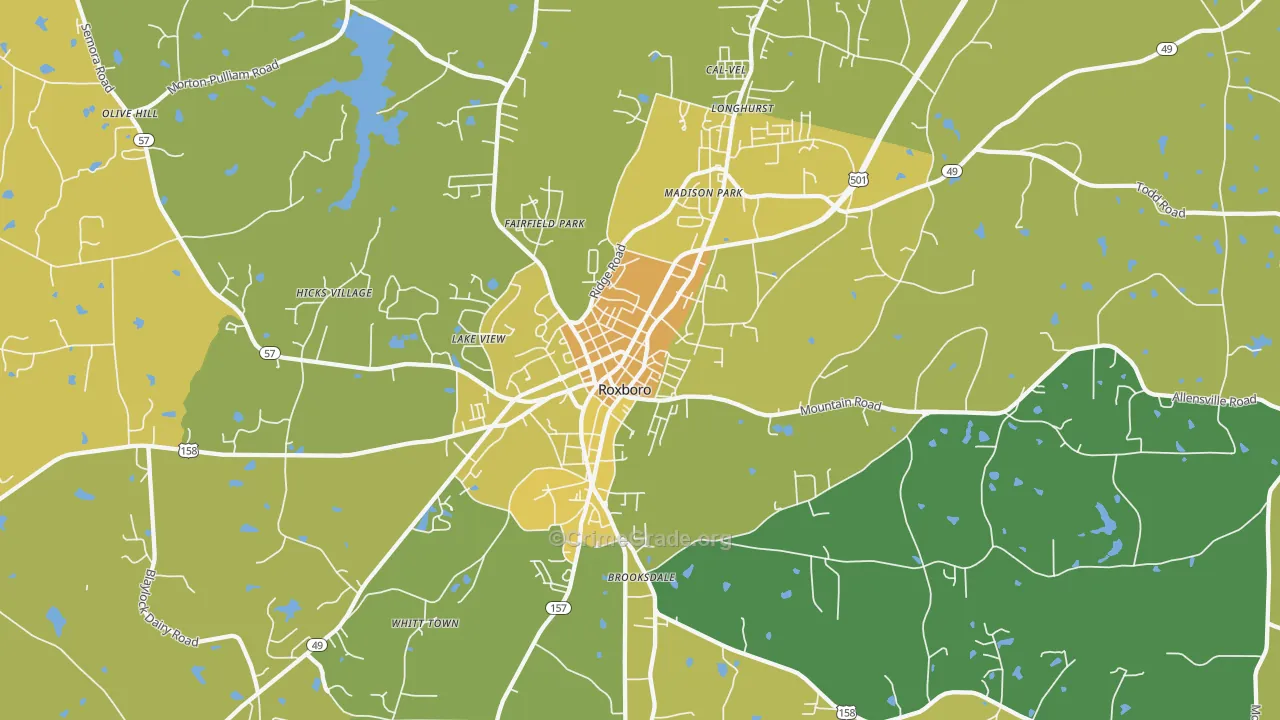 27573, NC Map of Vehicle Theft Rates