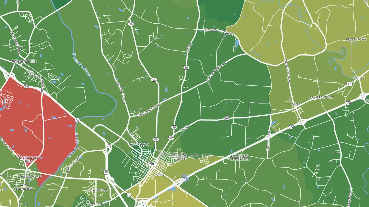 27576, NC Map of Vehicle Theft Rates