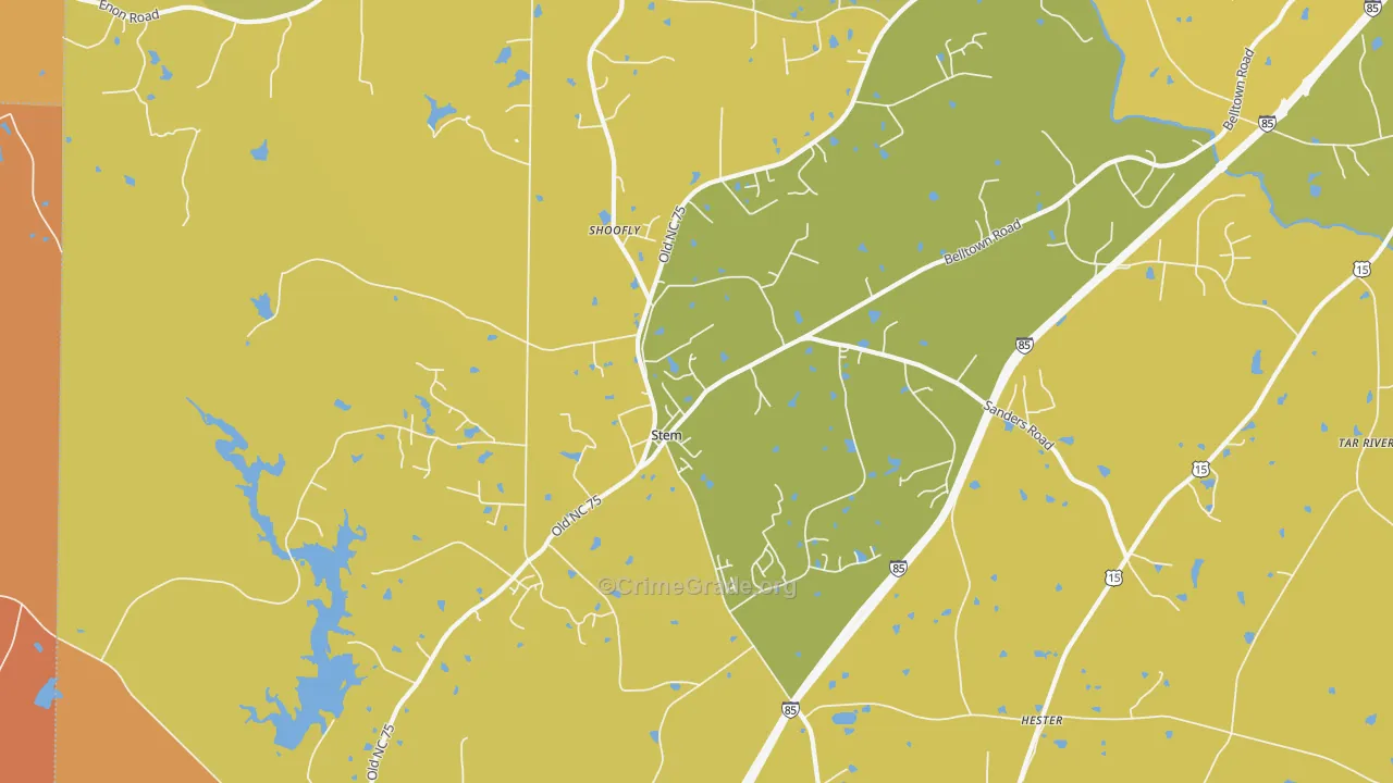 27581, NC Map of Vehicle Theft Rates
