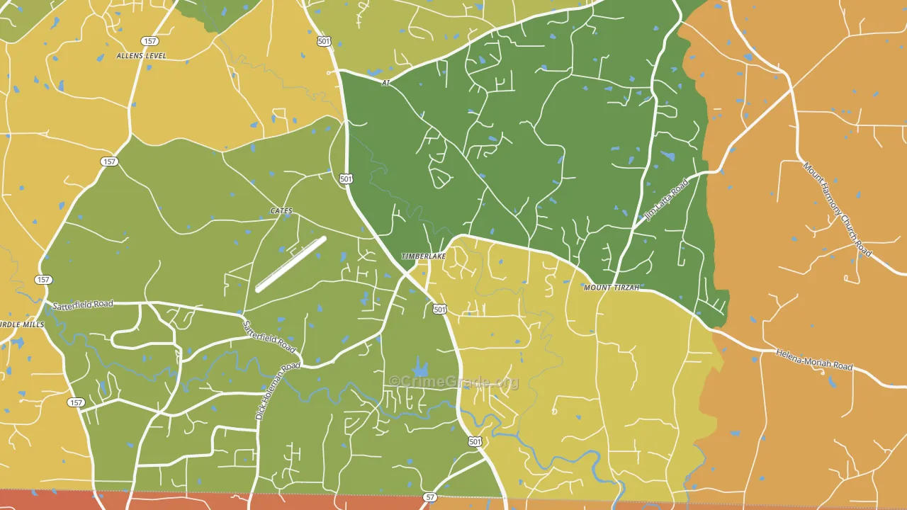 27583, NC Map of Vehicle Theft Rates