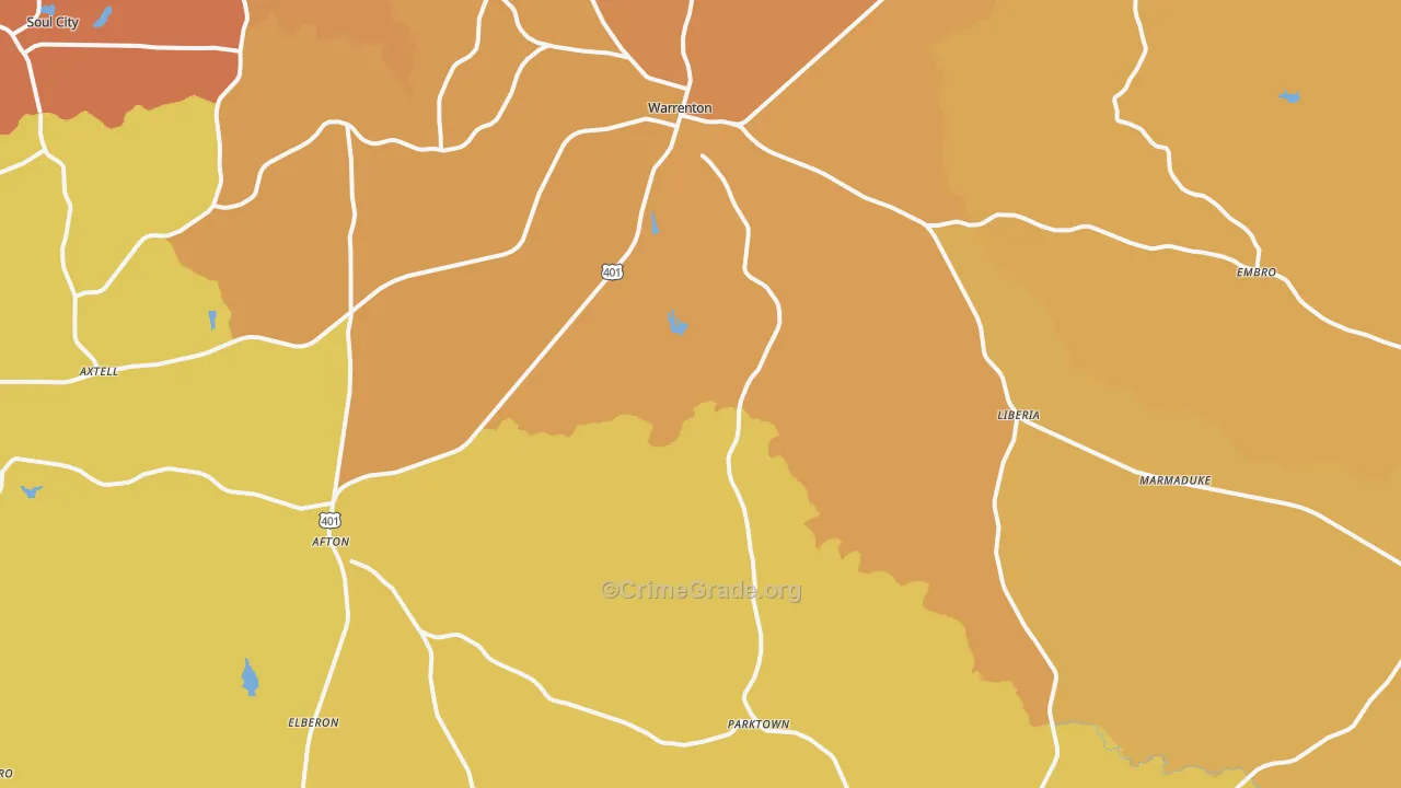 27589, NC Map of Vehicle Theft Rates