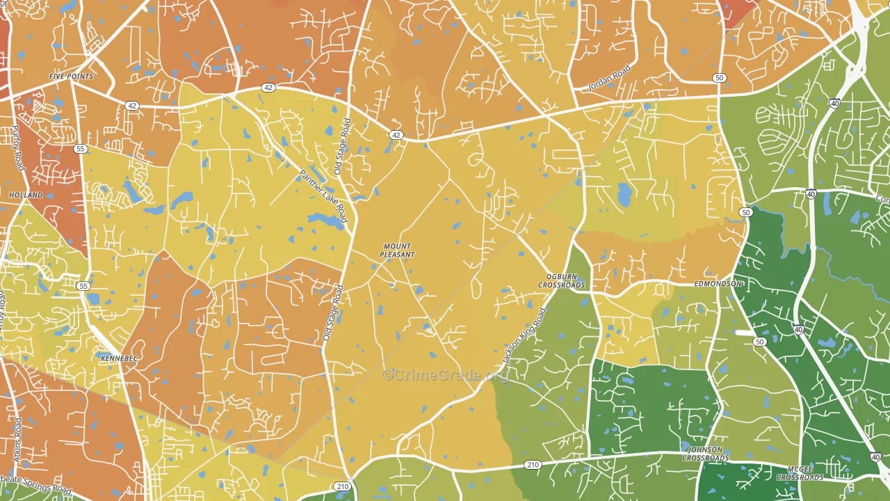 27592, NC Map of Vehicle Theft Rates