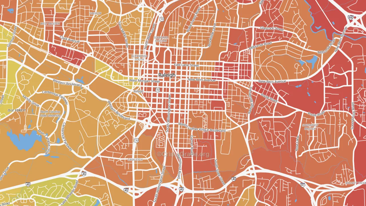 27601, NC Map of Vehicle Theft Rates