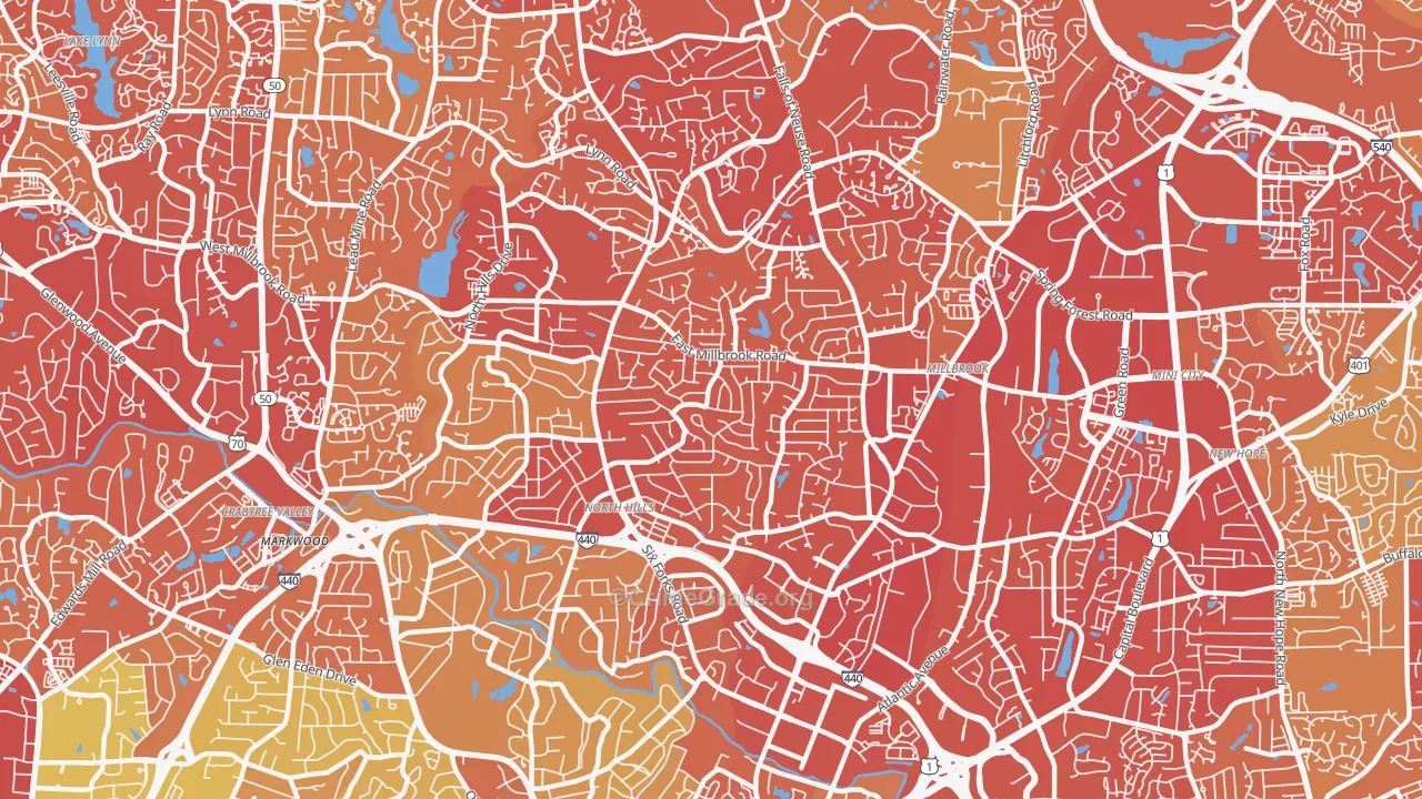 27609, NC Map of Vehicle Theft Rates