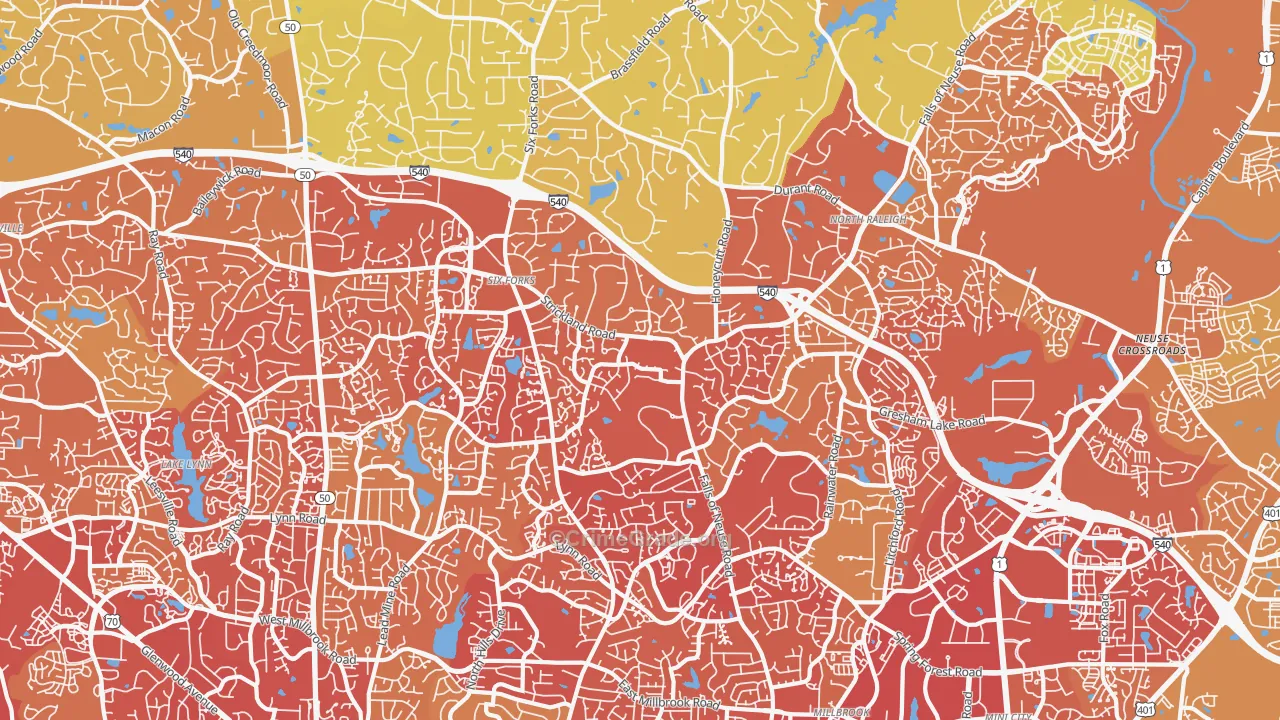 27615, NC Map of Vehicle Theft Rates