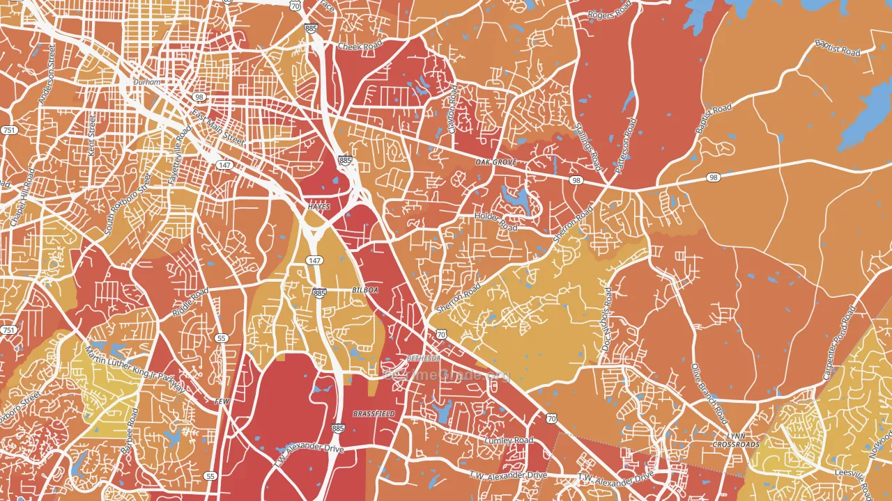 27703, NC Map of Vehicle Theft Rates