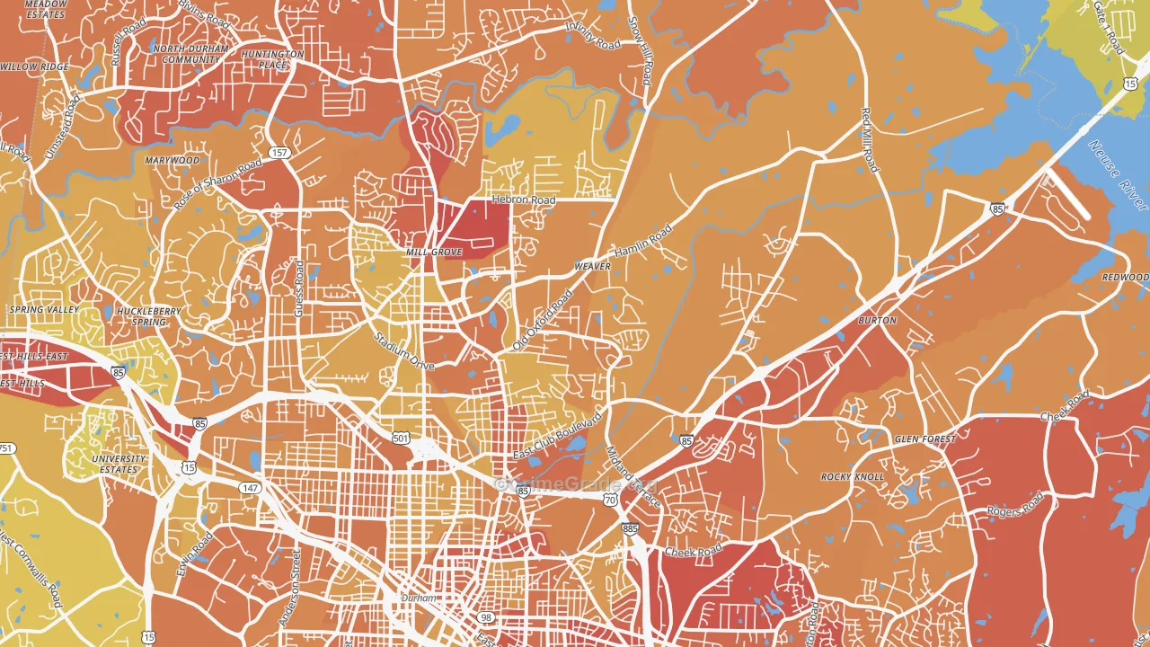 27704, NC Map of Vehicle Theft Rates