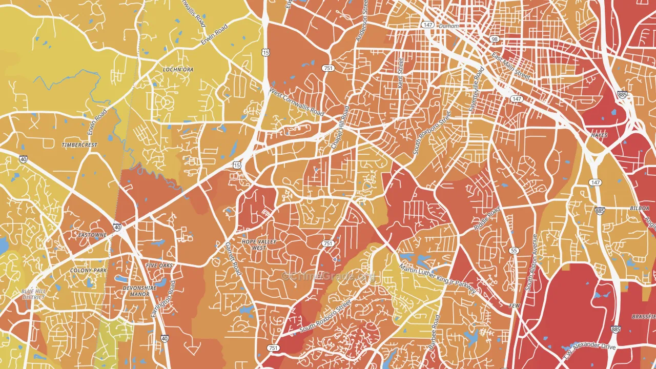 27707, NC Map of Vehicle Theft Rates