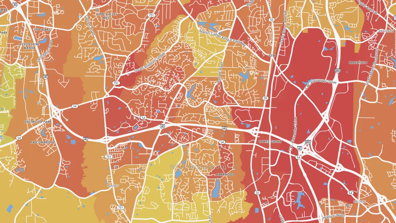 27713, NC Map of Vehicle Theft Rates