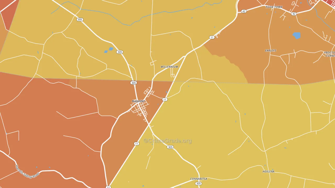27805, NC Map of Vehicle Theft Rates