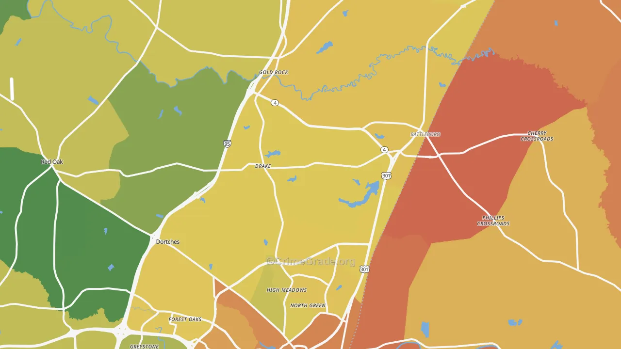 27809, NC Map of Vehicle Theft Rates