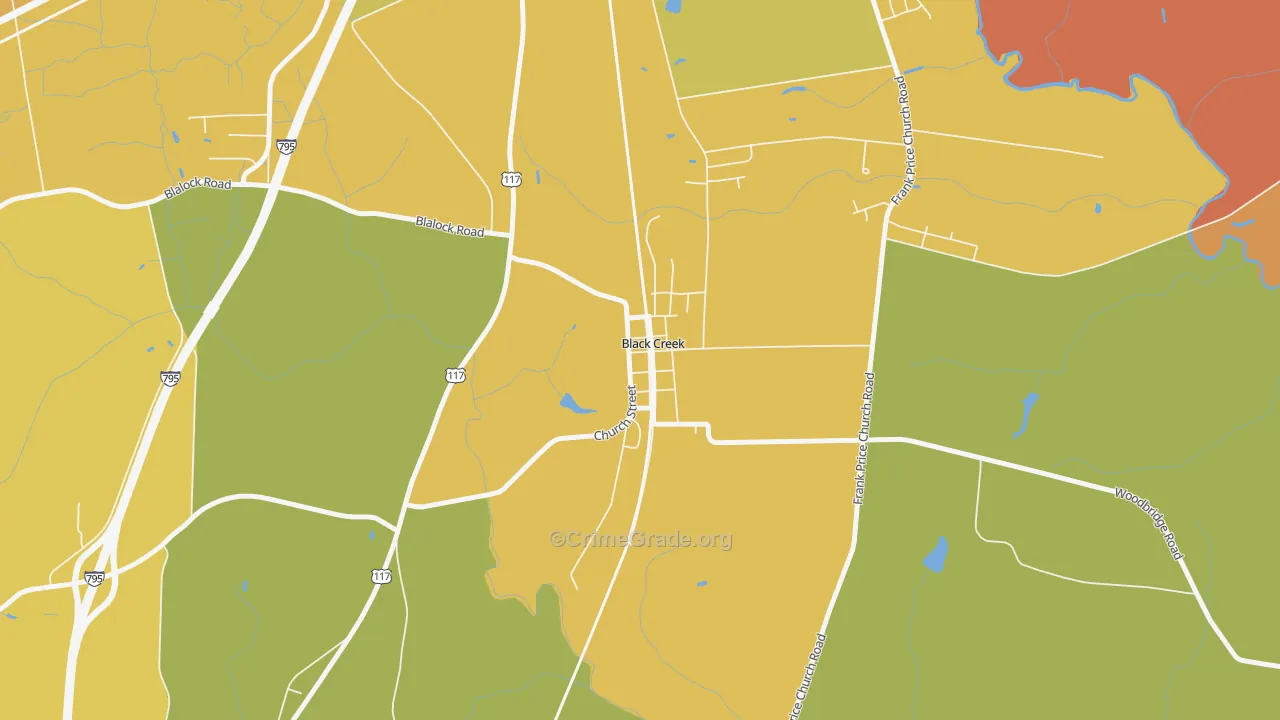 27813, NC Map of Vehicle Theft Rates