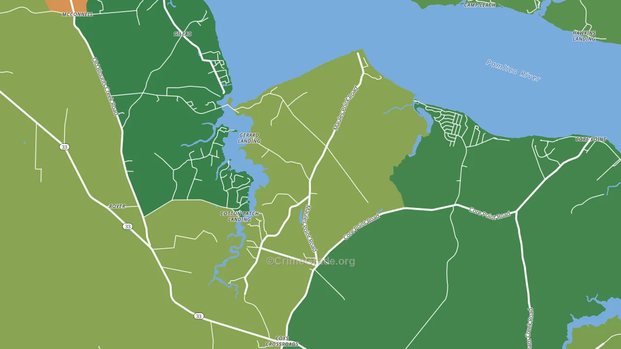 27814, NC Map of Vehicle Theft Rates
