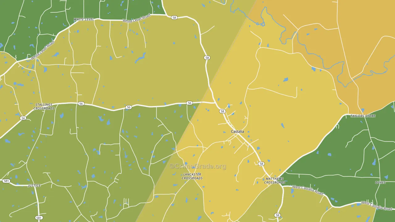 27816, NC Map of Vehicle Theft Rates