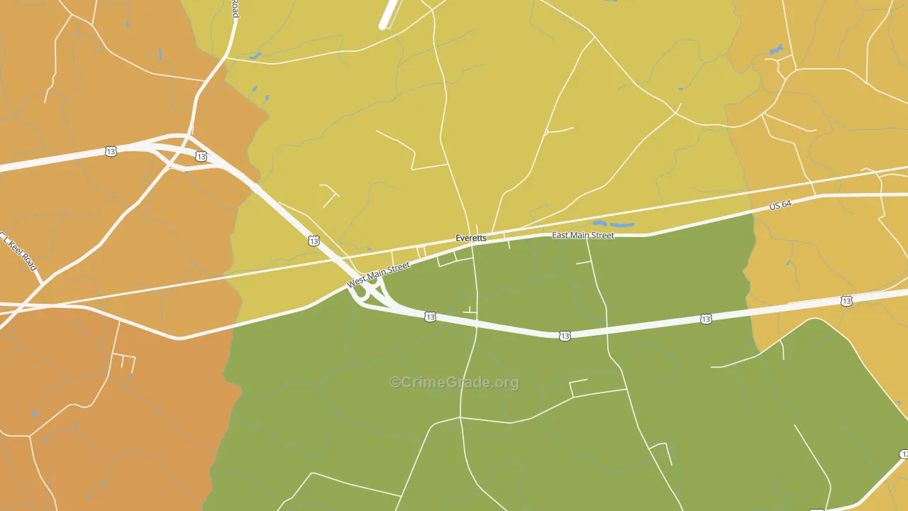 27825, NC Map of Vehicle Theft Rates