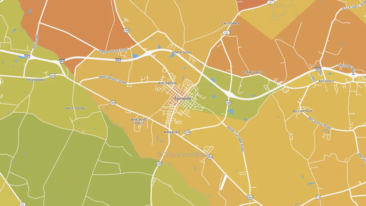 27828, NC Map of Vehicle Theft Rates