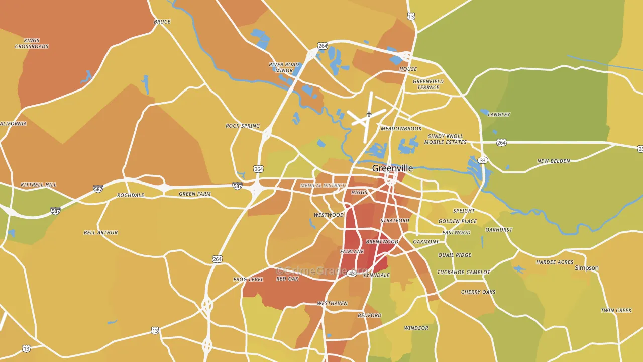 27834, NC Map of Vehicle Theft Rates