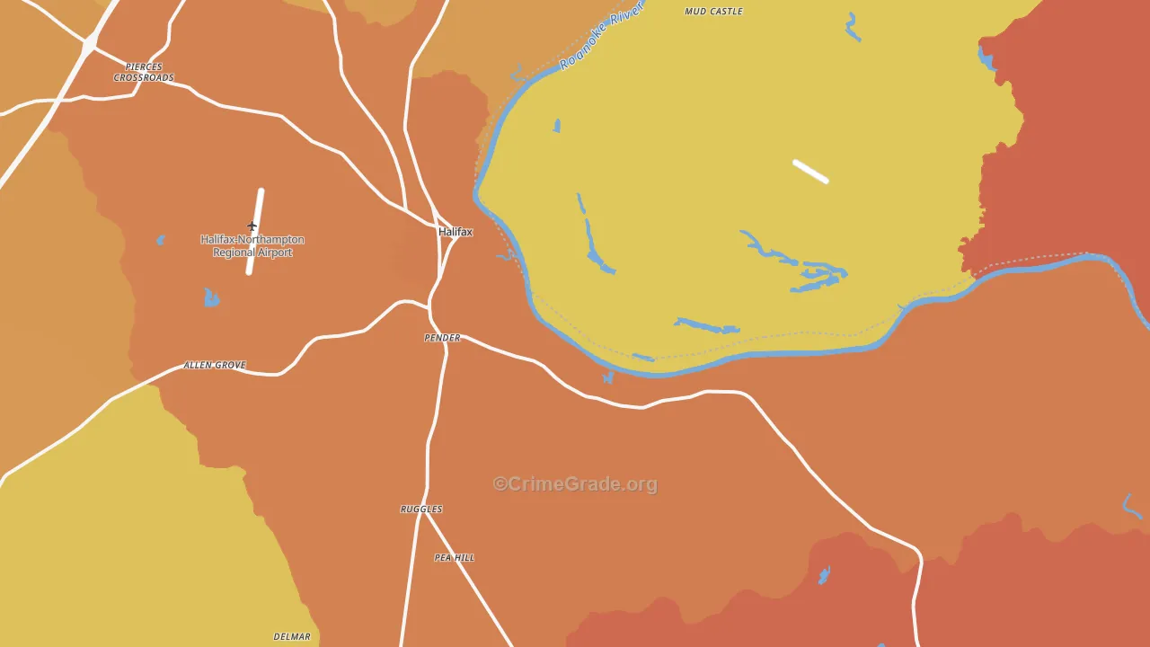 27839, NC Map of Vehicle Theft Rates