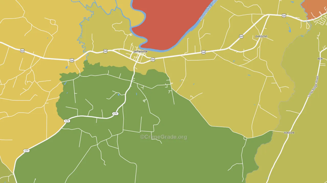 27846, NC Map of Vehicle Theft Rates
