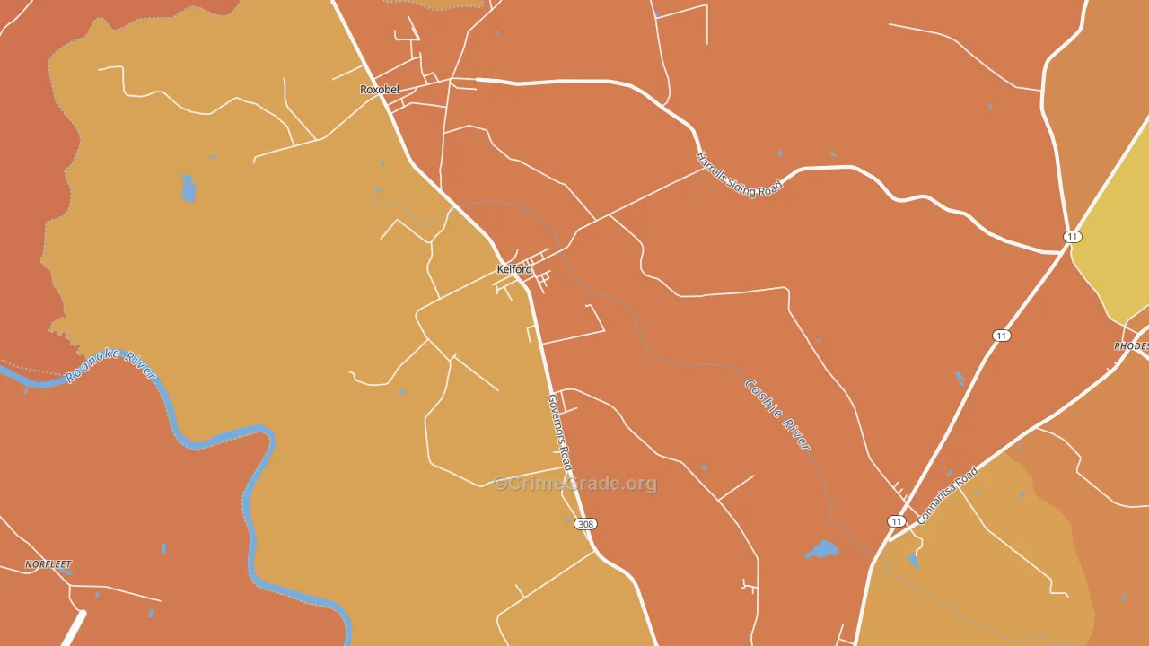 27847, NC Map of Vehicle Theft Rates