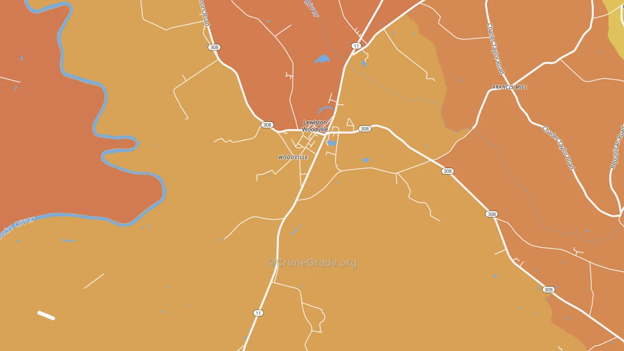 27849, NC Map of Vehicle Theft Rates